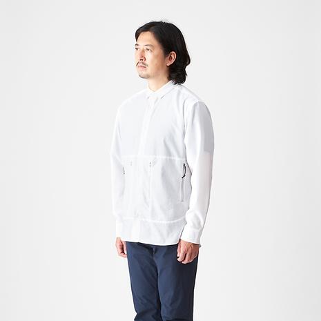 メンズ L/S Ventilation Shirt / 011055 O03 オフホワイト | AXESQUIN | アクシーズクイン |  KSLGWZ-好日山荘(コウジツサンソウ)-登山・クライミング・アウトドア用品の総合専門店 好日山荘