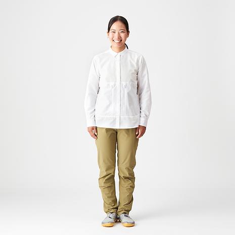 Womens L/S Ventilation Shirt / 011057 O03 オフホワイト