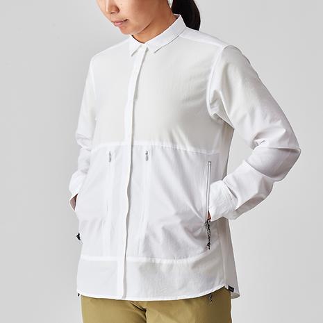 Womens L/S Ventilation Shirt / 011057 O03 オフホワイト