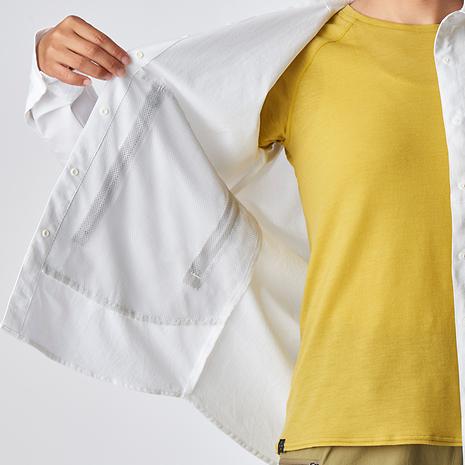 Womens L/S Ventilation Shirt / 011057 O03 オフホワイト Womens L/S Ventilation Shirt / 011057 O03 オフホワイト