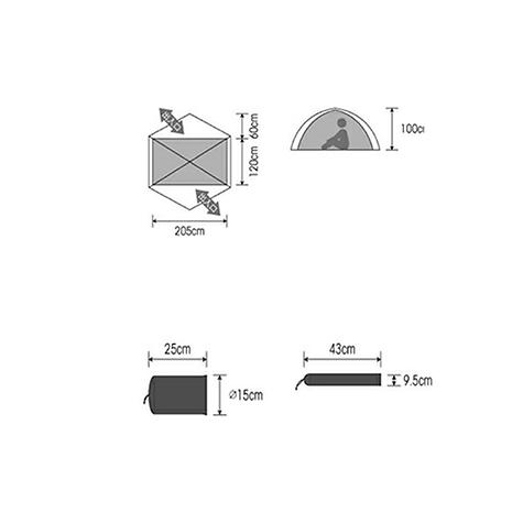 VS−21A コンパクトアルパインテント 〔2人用登山テント両入口
