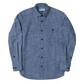シャンブレーシャツ Wide Collar シャンブレー｜ブルー（カジュアル）｜CAMICIANISTA