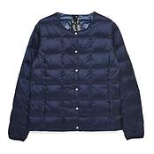 ウィメンズ クルーネックボタン インナー ダウンジャケット