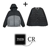 CR ライト パーカー セット メンズ | TAION | タイオン | TAION-CR03B-20_BLACK*BE-好日山荘(コウジツサンソウ)-登山・クライミング・アウトドア用品の総合専門店  好日山荘