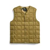 メンズ Vネック ボタン インナー ダウン ベスト | TAION | タイオン