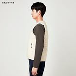 発熱素材】ブレスサーモライトウェイトノーカラーダウンベスト メンズ