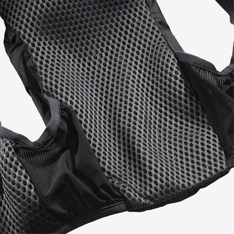 Salomon ランニングベスト 黒 メッシュ ACTIVE SKIN 8 ユニセックス ランニングベスト（フラスク付