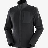 SALOMON ブラック フリースジャケット XL　ミドラー サロモン(salomon) アウトドア ジャケット ESSENTIAL WARM FULL ZIP