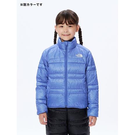 【USED】ノースフェイス☆ダウンジャケット 青ブルー×緑グリーン キッズ150