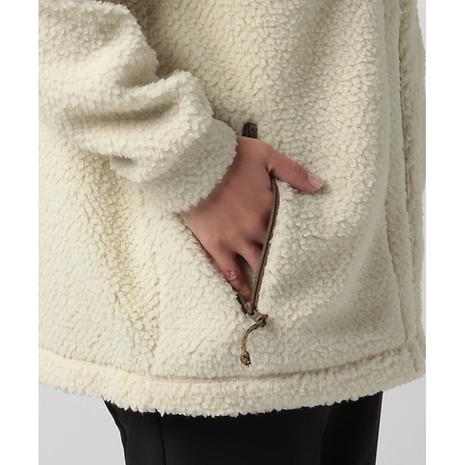 マーモット ウィメンズボアクルーコート(四角友里コラボ) L キクチバ #TOWUJL44YY-KKB Ws Boa Crew Coat MARMOT 新品 未使用 四角友里コラボ】 W's Boa Crew Coat / ウィメンズ ボア クルー