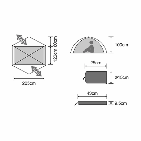 Dunlop コンパクトアルパインテント VS-22A 楽天市場】ダンロップ DUNLOP コンパクトアルパインテント VS-22A 2人