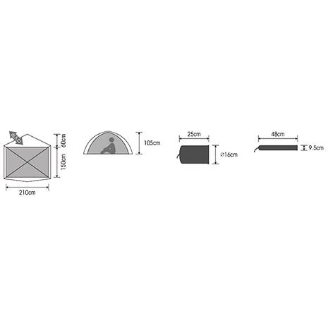 コンパクトアルパインテント VS-30（3人用） / Compact Alpine Tent VS-30（3P） | DUNLOP | ダンロップ |  KSGDKP-好日山荘(コウジツサンソウ)-登山・クライミング・アウトドア用品の総合専門店 好日山荘