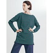 吸水速乾 バスクストライプ チュニック 長袖Ｔシャツ ウィメンズ